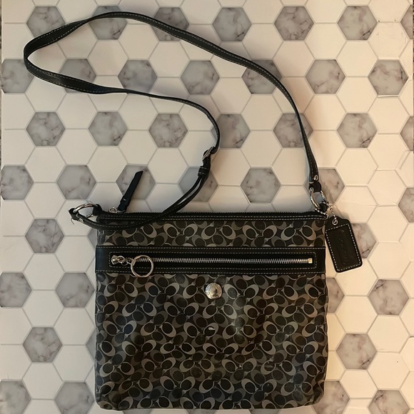 Coach Bags Black And White Coach Crossbody Bag Poshmark